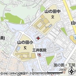 山口県下関市山の田中央町14周辺の地図