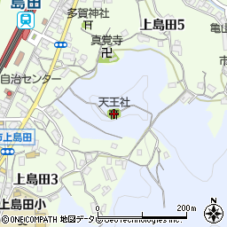 天王社周辺の地図