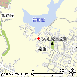 山口県宇部市東須恵泉町1257周辺の地図
