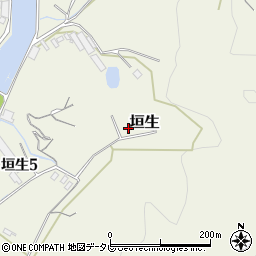 愛媛県新居浜市垣生周辺の地図
