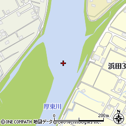 厚東川周辺の地図