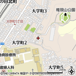 山口県下関市大学町周辺の地図