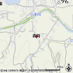 徳島県徳島市八多町森時周辺の地図