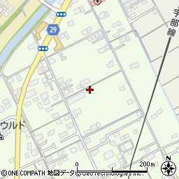 山口県宇部市中野開作189周辺の地図