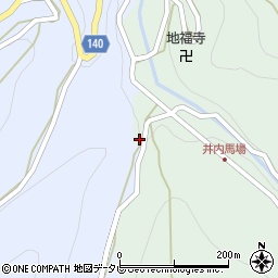 徳島県三好市井川町井内東805周辺の地図