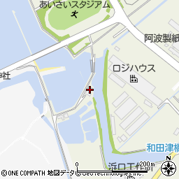 徳島県小松島市和田島町松田新田164周辺の地図