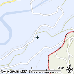 徳島県名東郡佐那河内村下影周辺の地図