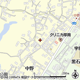 山口県宇部市東須恵中野周辺の地図