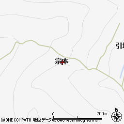 徳島県三好郡東みよし町西庄宗本周辺の地図