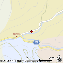 徳島県三好市池田町漆川下川原周辺の地図
