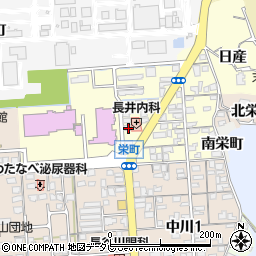 山口県山陽小野田市栄町周辺の地図
