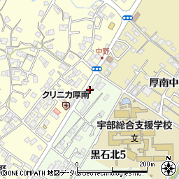 大井産業株式会社　宇部営業所周辺の地図