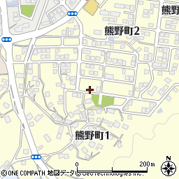 山口県下関市熊野町周辺の地図