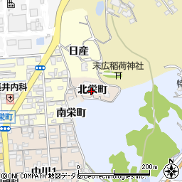 山口県山陽小野田市北栄町周辺の地図
