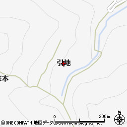 徳島県東みよし町（三好郡）西庄（引地）周辺の地図