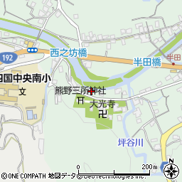 愛媛県四国中央市金田町半田362周辺の地図