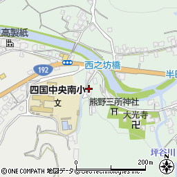 愛媛県四国中央市金田町半田（丁）周辺の地図