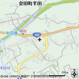 愛媛県四国中央市金田町半田（乙）周辺の地図