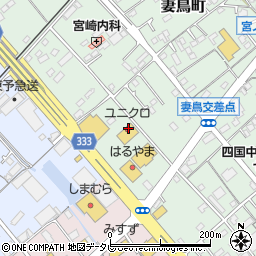 ユニクロ四国中央店周辺の地図