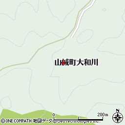 徳島県三好市山城町大和川周辺の地図