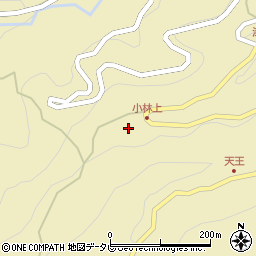 徳島県三好市池田町漆川小林周辺の地図