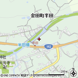 愛媛県四国中央市金田町半田277周辺の地図