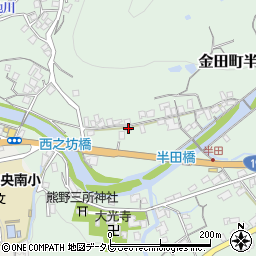 愛媛県四国中央市金田町半田甲506周辺の地図