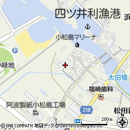 徳島県小松島市和田島町松田新田162周辺の地図