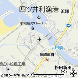 徳島県小松島市和田島町松田新田157周辺の地図