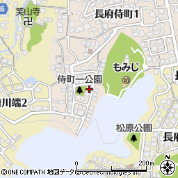 山口県下関市長府侍町1丁目13-1周辺の地図