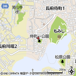 山口県下関市長府侍町1丁目12-7周辺の地図