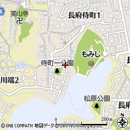 山口県下関市長府侍町1丁目12-2周辺の地図