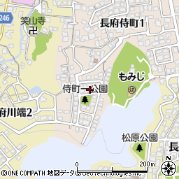 山口県下関市長府侍町1丁目12周辺の地図