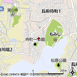 山口県下関市長府侍町1丁目12-16周辺の地図