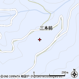 徳島県美馬郡つるぎ町貞光三木枋110周辺の地図
