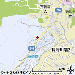 山口県下関市豊浦村周辺の地図