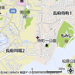 山口県下関市長府侍町1丁目4-20周辺の地図