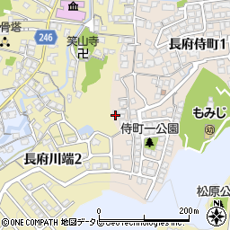 山口県下関市長府侍町1丁目4-17周辺の地図