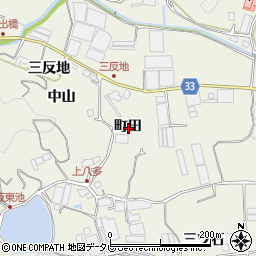 徳島県徳島市八多町町田周辺の地図