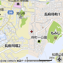 山口県下関市長府侍町1丁目4周辺の地図