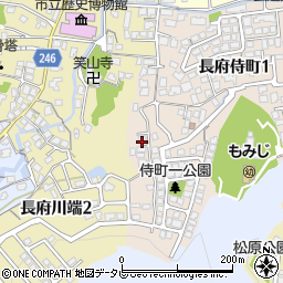 山口県下関市長府侍町1丁目4-18周辺の地図