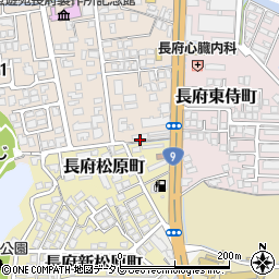 山口県下関市長府侍町2丁目4-22周辺の地図