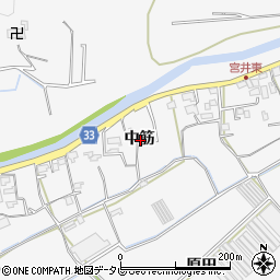 徳島県徳島市多家良町中筋周辺の地図
