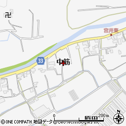 徳島県徳島市多家良町（中筋）周辺の地図