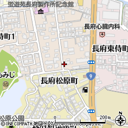 山口県下関市長府侍町2丁目4-26周辺の地図
