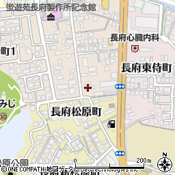 山口県下関市長府侍町2丁目4-23周辺の地図