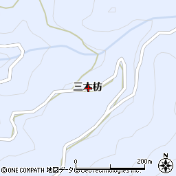 徳島県美馬郡つるぎ町貞光三木枋周辺の地図