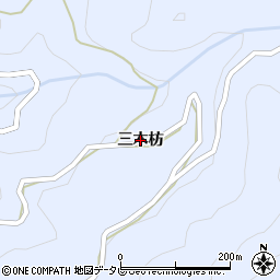 徳島県つるぎ町（美馬郡）貞光（三木枋）周辺の地図