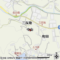 徳島県徳島市八多町中山周辺の地図