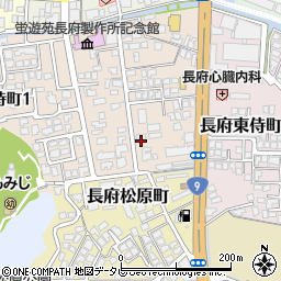 山口県下関市長府侍町2丁目4-30周辺の地図
